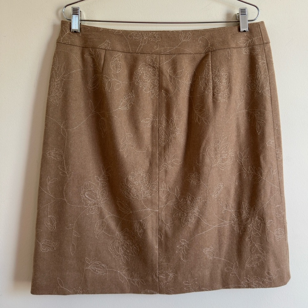 Ann Taylor Vintage Embroidered Wool Skirt Womens Size 12~ - Picture 4 of 10